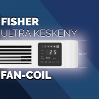 FISHER parapet/mennyezeti fan-coil, 3,7 kW, fehér